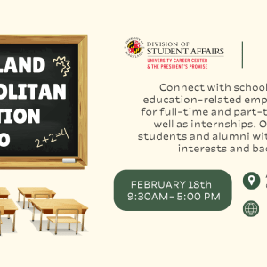 Promotional infographic for the 2026 Maryland Metropolitan Education Expo