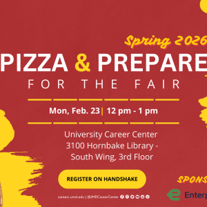 Promotional infographic for the pizza and prepare for the fair workshop.