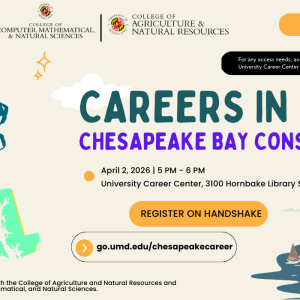 a  promotional infographic for the career in Chesapeake bay conservation workshop.