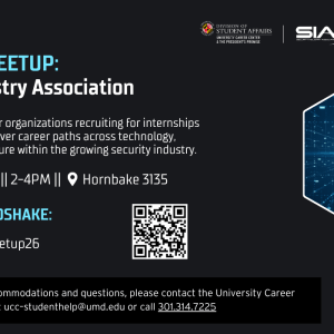 An infographic for the Recruiter Meetup security Industry Association workshop, which includes even details, and security related images.